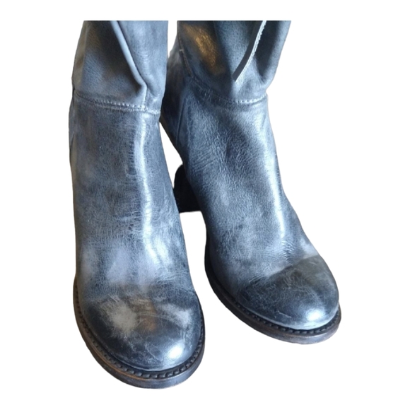 Freebird by Steven 'Guilt' Rustic Black Mid Calf Leather Tie Boots Size … - Picture 7 of 12